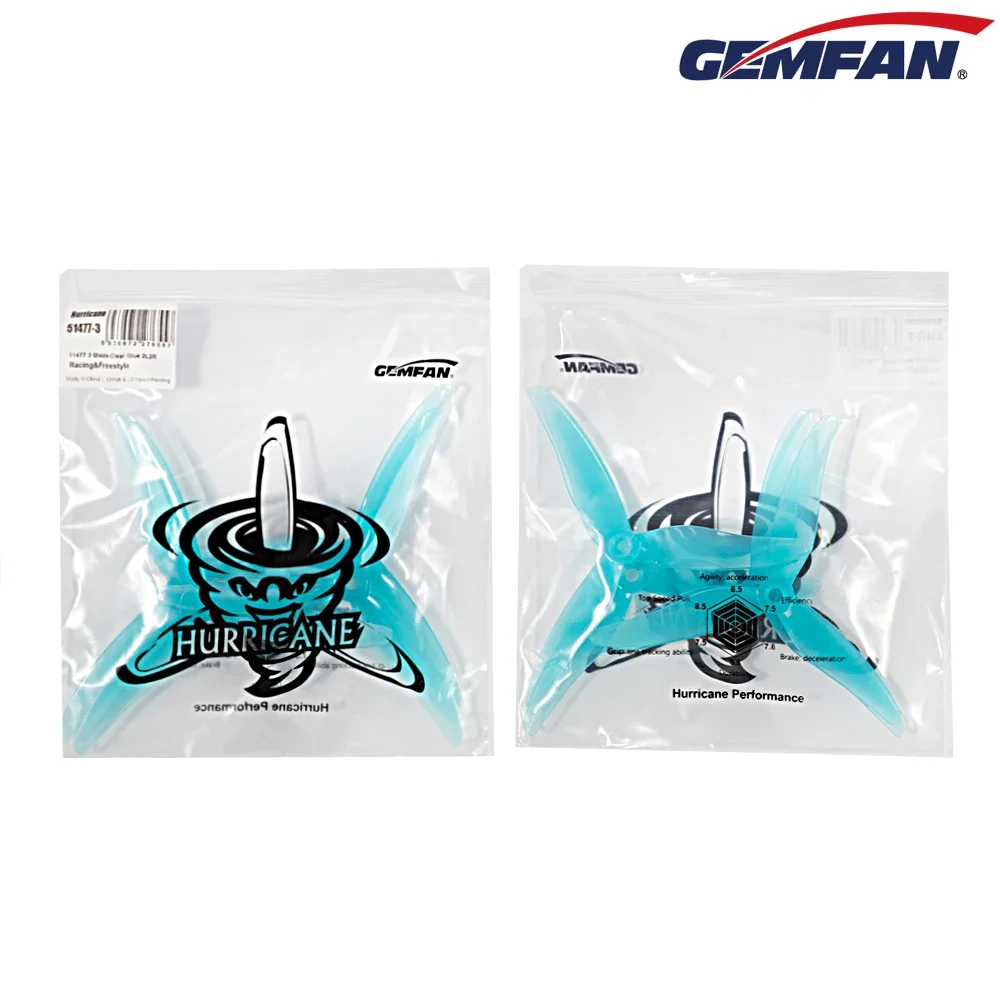 5 Inch Propeller - 10 пар (10CW + 10CCW) Gemfan