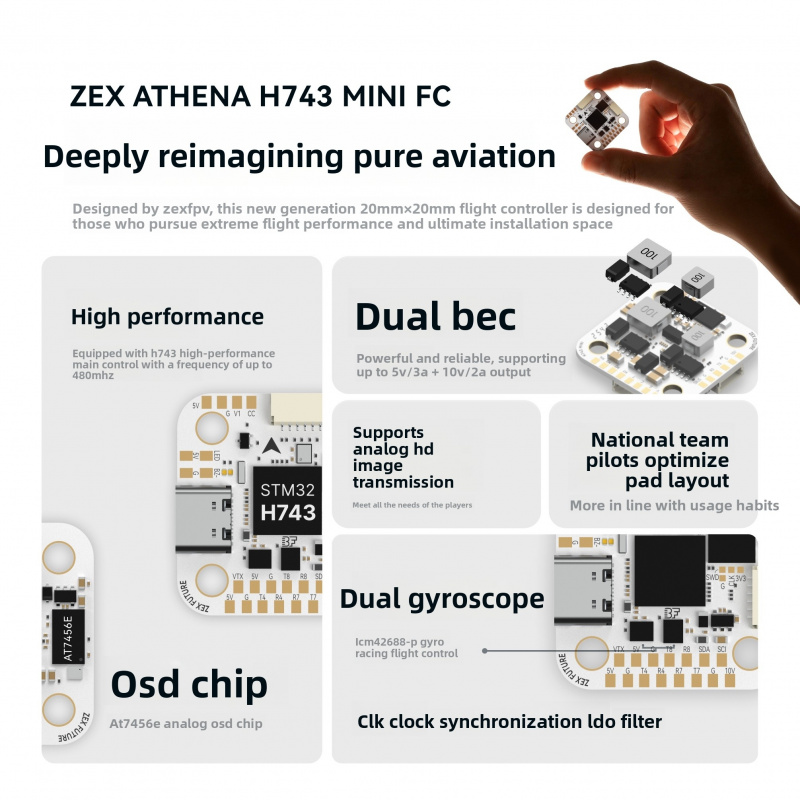 Полетный контроллер ZEX ATHENA – обзор и цена Betaflight Fc